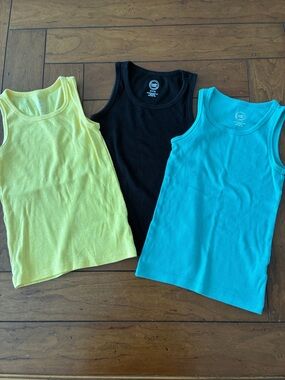 wonder nation 3-Pack Tank Tops in Yellow, Black & Teal Blue